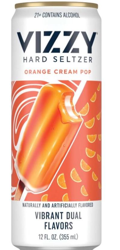 Vizzy Hard Seltzer Orange Cream Pop 12oz Can Image