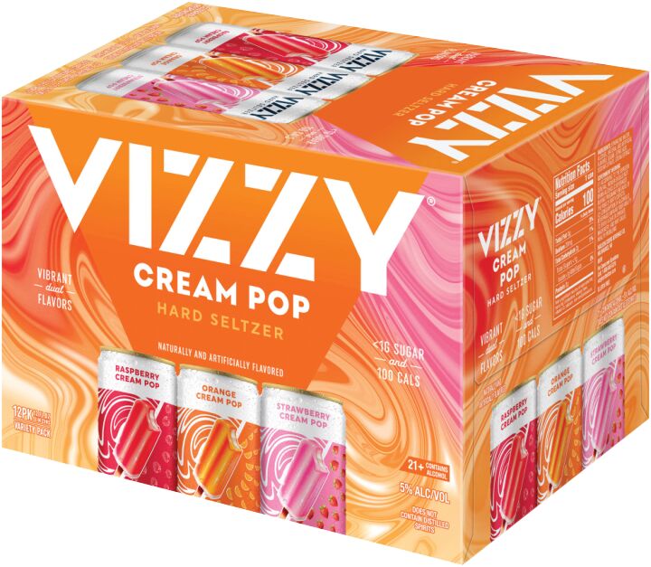 Vizzy Hard Seltzer Cream Pop Variety Pack 12oz Can